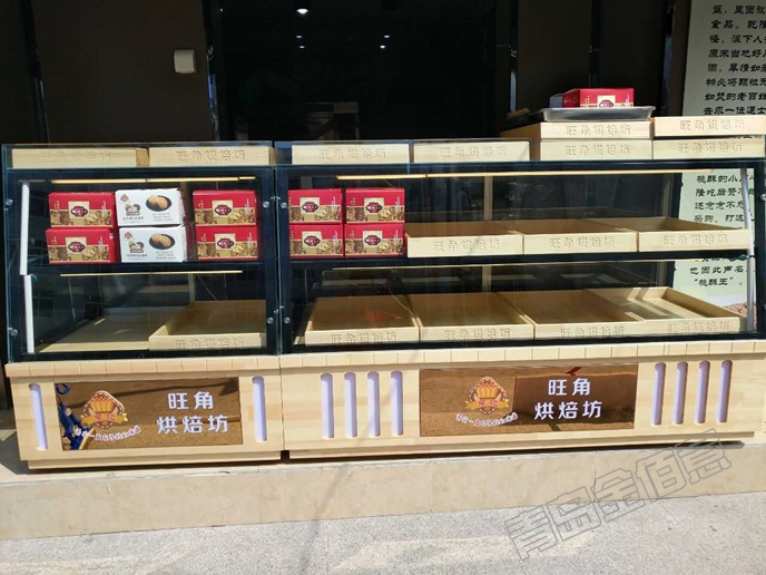 雙層實木面包柜，糕點柜